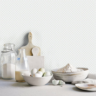 Galerie Just Kitchens Green Tri Leaf Motif Wallpaper Roll from B&Q