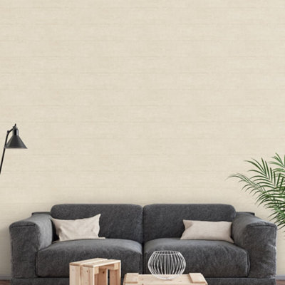 Galerie Nostalgie Cream Concrete Smooth Wallpaper from B&Q