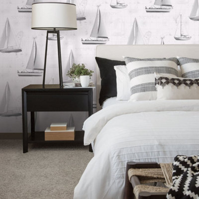Galerie Global Fusion Grey Sail Away Smooth Wallpaper from B&Q