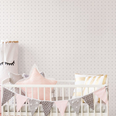 Galerie Just 4 Kids 2 Grey Beige Diamond Motif Smooth Wallpaper from B&Q