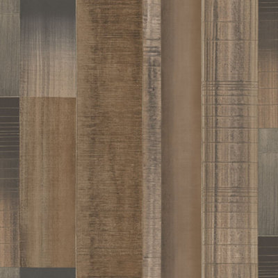 Galerie Texstyle Brown Agen Stripe Wallpaper Roll from B&Q