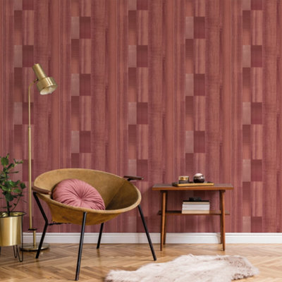 Galerie Texstyle Red Agen Stripe Wallpaper Roll from B&Q
