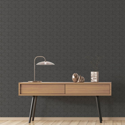 Galerie Texstyle Black Geometric Hedgehog Wallpaper Roll from B&Q