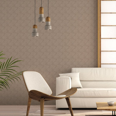 Galerie Texstyle Brown Geometric Hedgehog Wallpaper Roll from B&Q