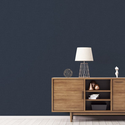 Galerie Texstyle Navy Hex Texture Wallpaper Roll from B&Q