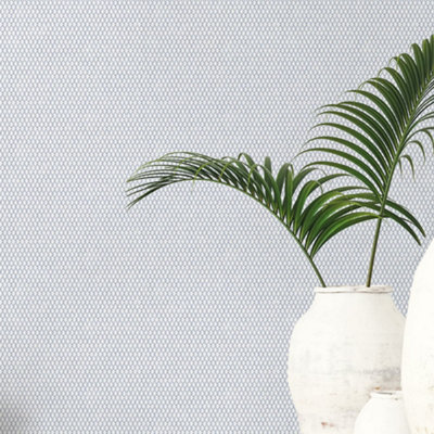 Galerie Small Prints Blue Double Links Wallpaper Roll from B&Q