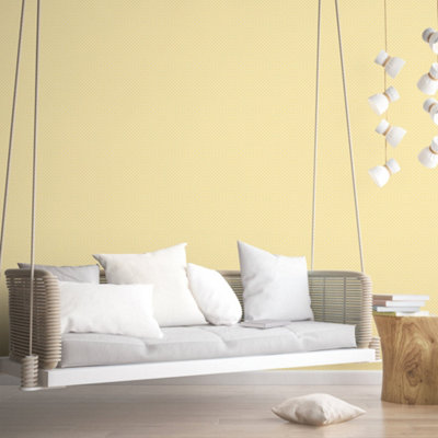 Galerie Small Prints Yellow Geometric Medallion Wallpaper Roll from B&Q