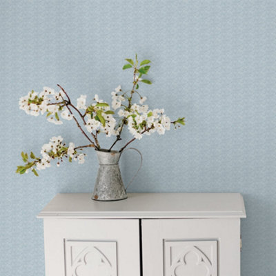 Galerie Small Prints Blue Small Paisley Wallpaper Roll from B&Q