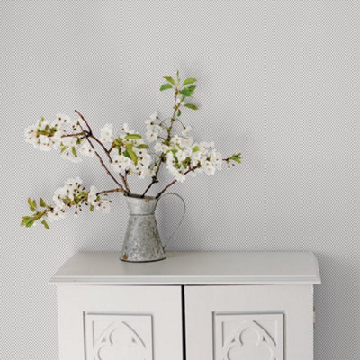 Galerie Small Prints Grey Tiny Tulip Wallpaper Roll from B&Q