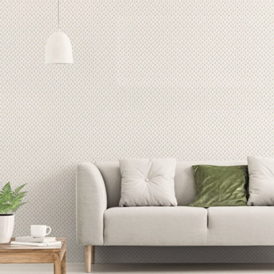 Galerie Small Prints Pink Vintage Bud Wallpaper Roll from B&Q
