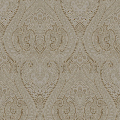 Galerie Zen Bronze Brown Floral Am22002-2 Wallpaper from B&Q