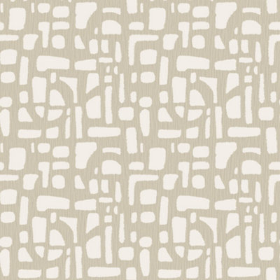 Galerie Zen Cream Geometric Dwp0364-02 Wallpaper from B&Q