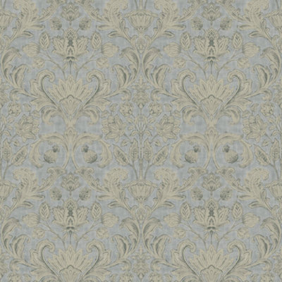 Galerie Elegance Silver Damask Wallpaper Dwp0354-04 from B&Q