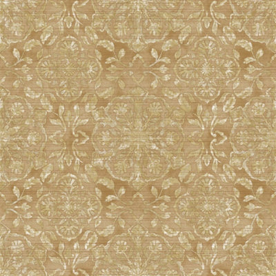 Galerie Elegance Bronze Floral Stripe Wallpaper Dwp0353-06 from B&Q
