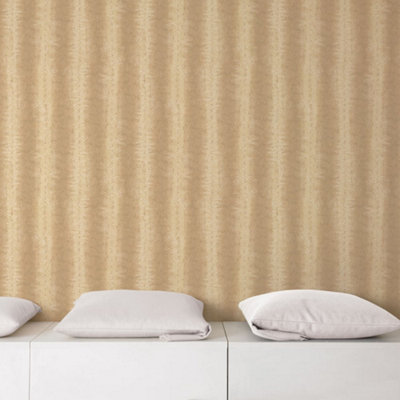 Galerie Natural Fx Beige Reptile Stripe Embossed Wallpaper from B&Q