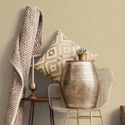 Galerie Natural Fx Beige Hessian Embossed Wallpaper from B&Q