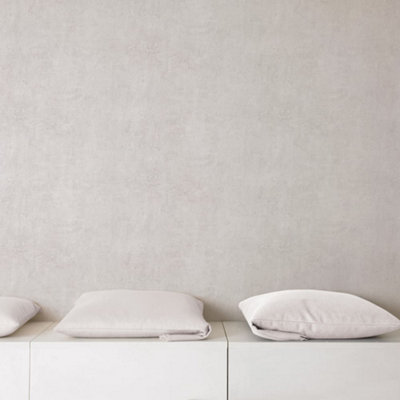 Galerie Natural Fx Silver Grey Plaster Embossed Wallpaper from B&Q
