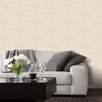 Galerie Natural Fx Beige Plaster Embossed Wallpaper from B&Q