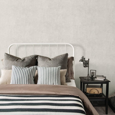 Galerie Natural Fx Silver Grey Plaster Embossed Wallpaper from B&Q