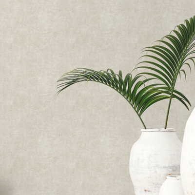Galerie Natural Fx Cream Plaster Embossed Wallpaper from B&Q