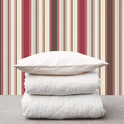 Galerie Smart Stripes 2 Red Barcode Stripe Smooth Wallpaper from B&Q