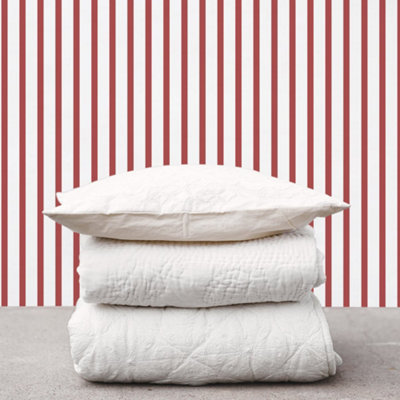 Galerie Smart Stripes 2 Red Breton Stripe Smooth Wallpaper from B&Q
