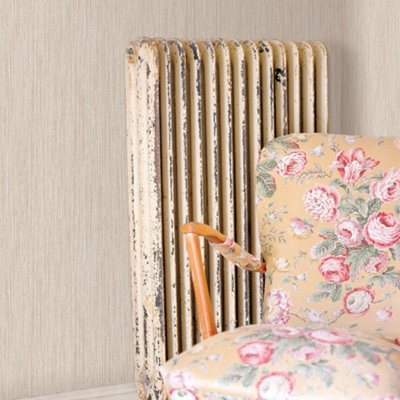 Galerie Palazzo Cream Vertical Texture Embossed Wallpaper from B&Q