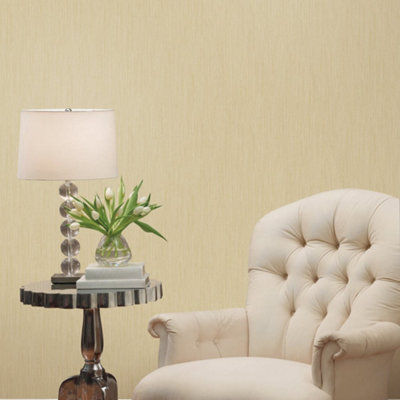 Galerie Palazzo Yellow Gold Vertical Texture Embossed Wallpaper from B&Q