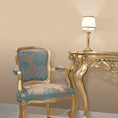 Galerie Palazzo Bronze Brown Vertical Texture Embossed Wallpaper from B&Q