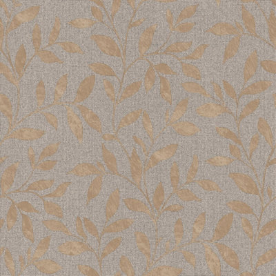 Galerie Utopia Gold Loose Leaf Wallpaper Roll from B&Q