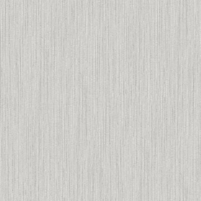 Galerie Utopia Silver Vertical Weave Stripe Sheen Finish Wallpaper Roll from B&Q