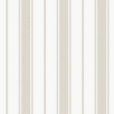Galerie Smart Stripes 3 Taupe/white Heritage Stripe Wallpaper Roll from B&Q