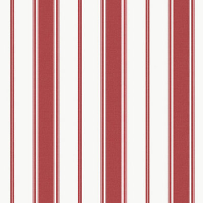 Galerie Smart Stripes 3 Heritage Stripe Wallpaper Roll Red/White