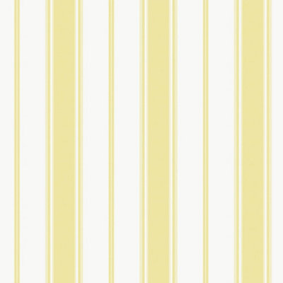 Galerie Smart Stripes 3 Yellow/white Heritage Stripe Wallpaper Roll from B&Q