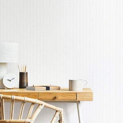 Galerie Smart Stripes 3 Grey Shirt Stripe Wallpaper Roll from B&Q