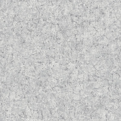 Galerie Texture Fx Grey Silver Scratch Textured Wallpaper from B&Q