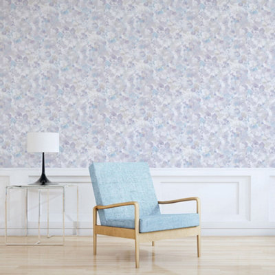 Galerie Atmosphere Purple Bubble Up Smooth Wallpaper from B&Q