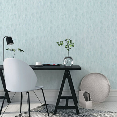 Galerie Atmosphere Aqua Drizzle Smooth Wallpaper from B&Q