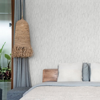 Galerie Atmosphere Off White Drizzle Smooth Wallpaper from B&Q