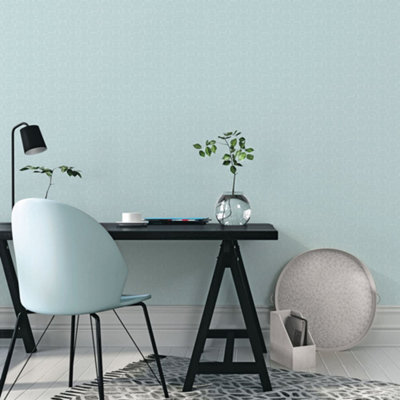 Galerie Atmosphere Aqua Hextex Smooth Wallpaper from B&Q
