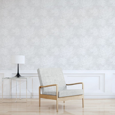 Galerie Atmosphere Off White Mystic Floral Smooth Wallpaper from B&Q