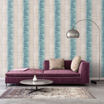 Galerie Atmosphere Multicoloured Sublime Stripe Smooth Wallpaper from B&Q