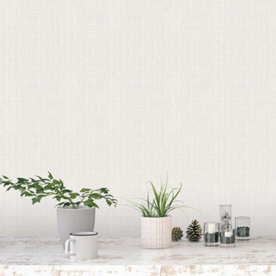 Galerie Bazaar Light Grey Moss Stripe Smooth Wallpaper from B&Q