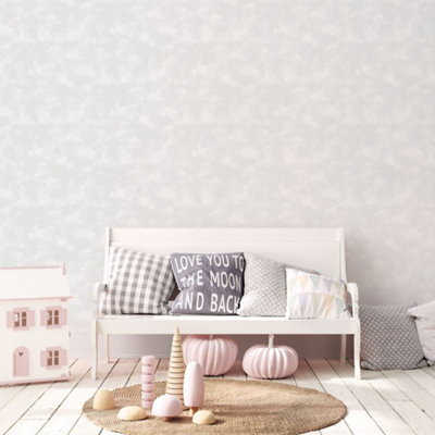 Galerie Tiny Tots 2 Grey Glitter Baby Texture Smooth Wallpaper from B&Q