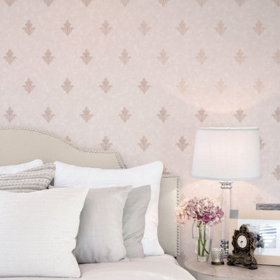 Galerie Emporium Pink Mehndi Motif Embossed Wallpaper from B&Q