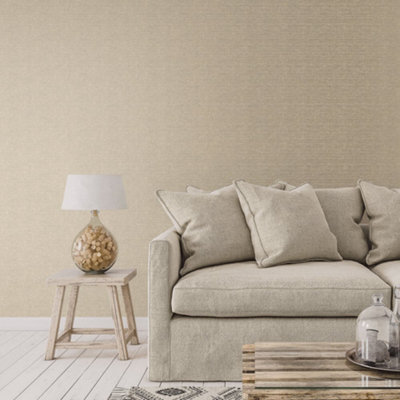 Galerie Emporium Gold Mottled Metallic Plain Smooth Wallpaper from B&Q