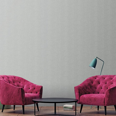 Galerie Emporium Grey Silver Mottled Metallic Plain Smooth Wallpaper from B&Q