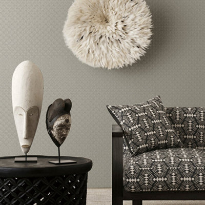 Galerie Boutique Collection Metallic Geometric Fan Wallpaper from B&Q