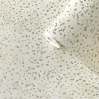 Galerie Lustre Collection Metallic Embossed Abstract Spot Wallpaper Roll from B&Q