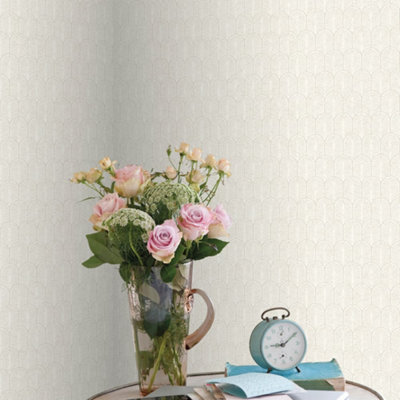 Galerie Lustre Collection Geo Arch Wallpaper Roll from B&Q